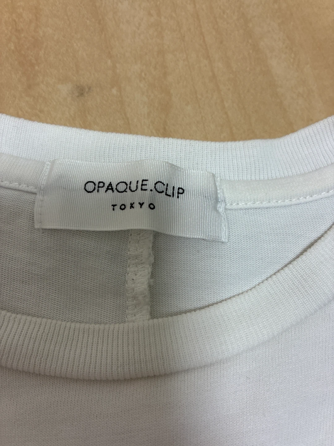 オペークドットクリップ ロゴTシャツ 白 Mサイズ