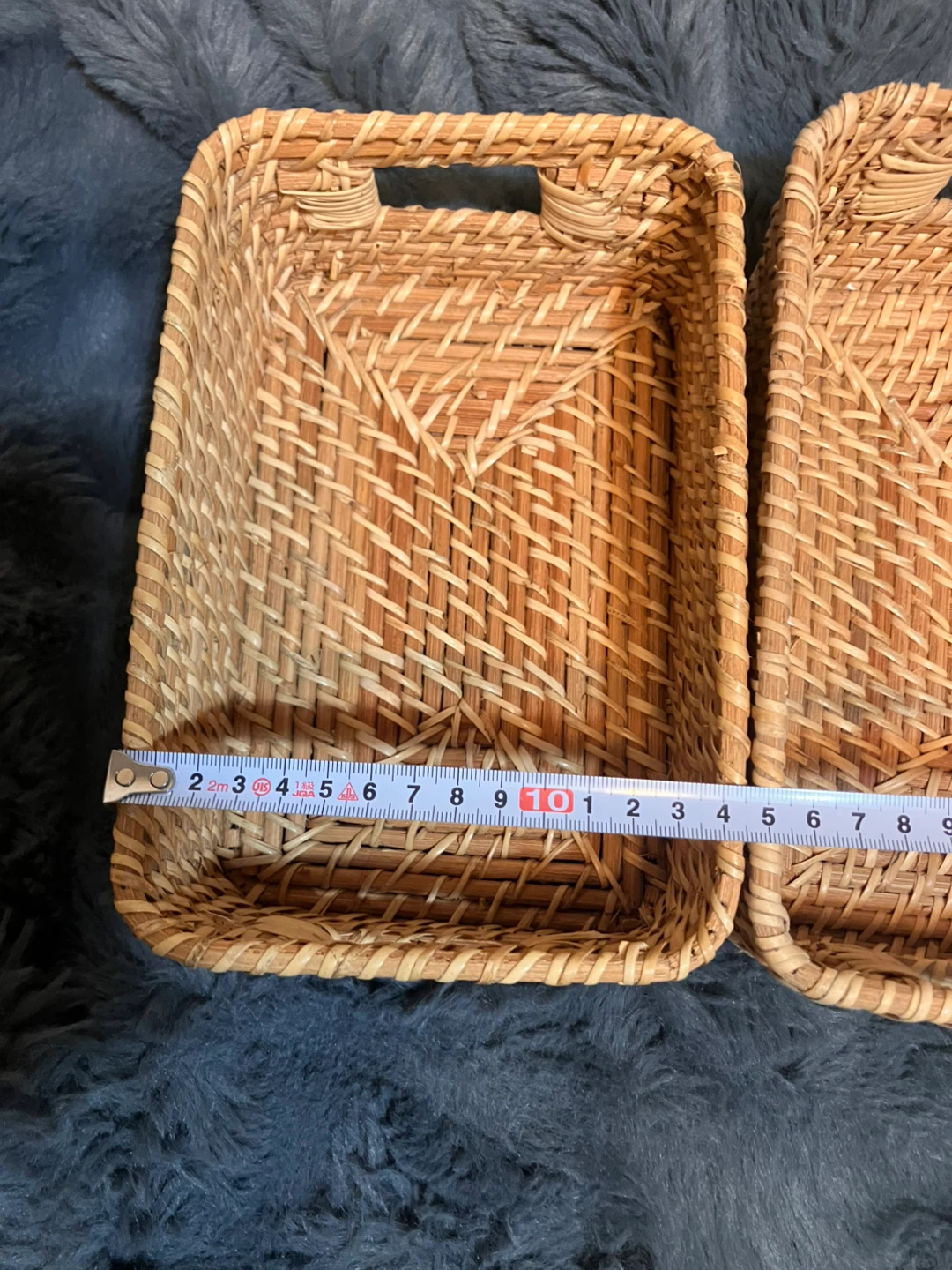 ラタン バスケット 2個セットの写真3枚目