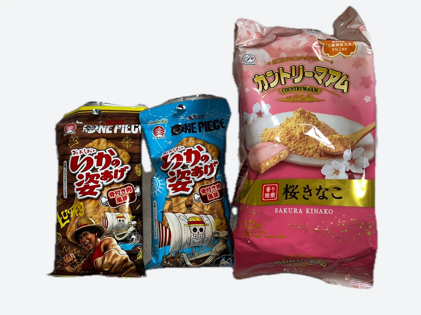 ワンピース いかの姿あげ カントリーマアム 桜きなこ