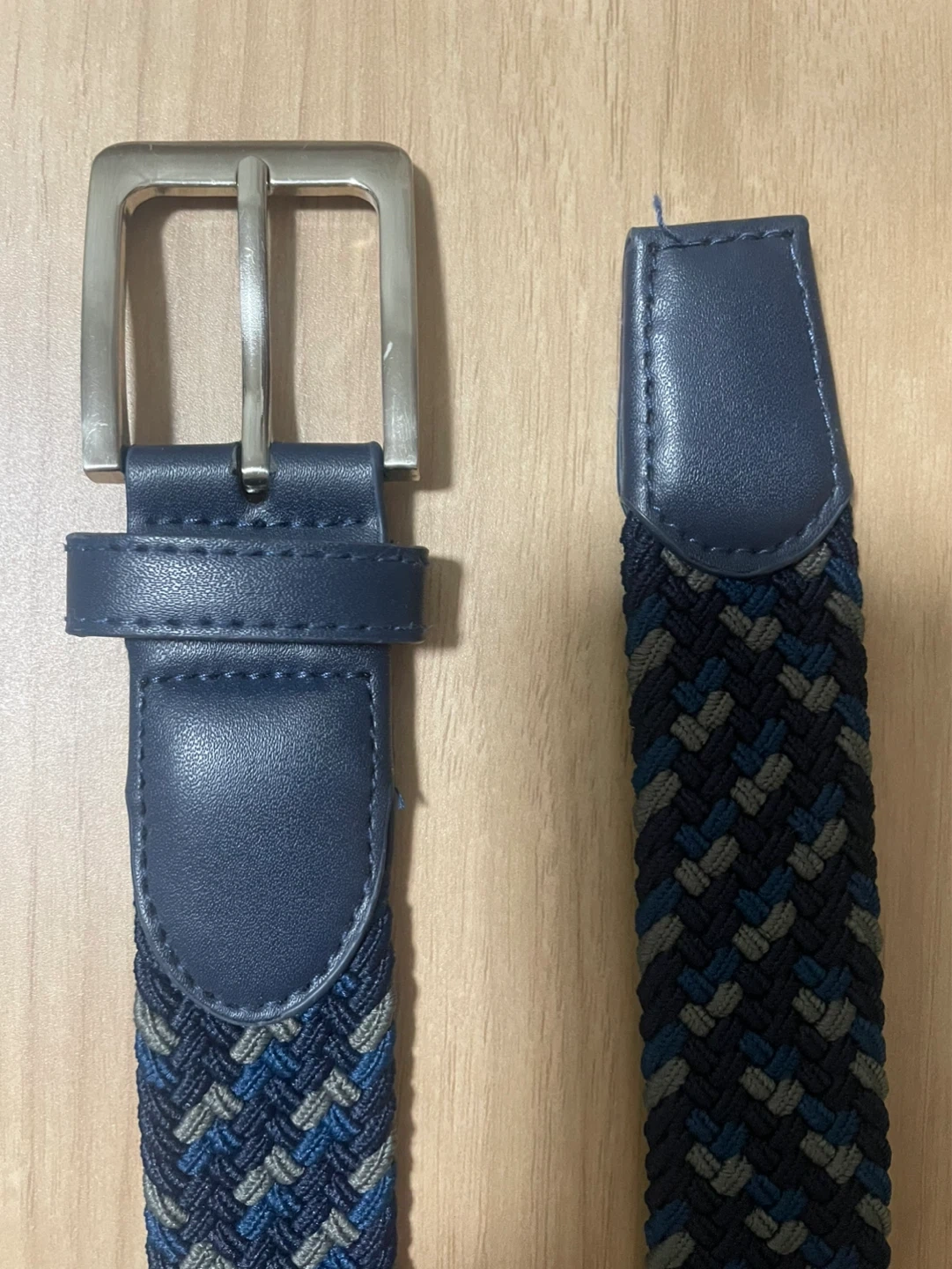 メンズ メッシュベルト ネイビー系(中古)の写真2枚目