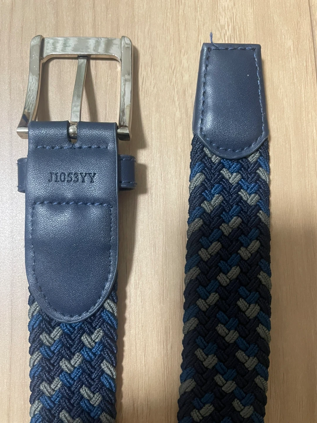 メンズ メッシュベルト ネイビー系(中古)の写真3枚目