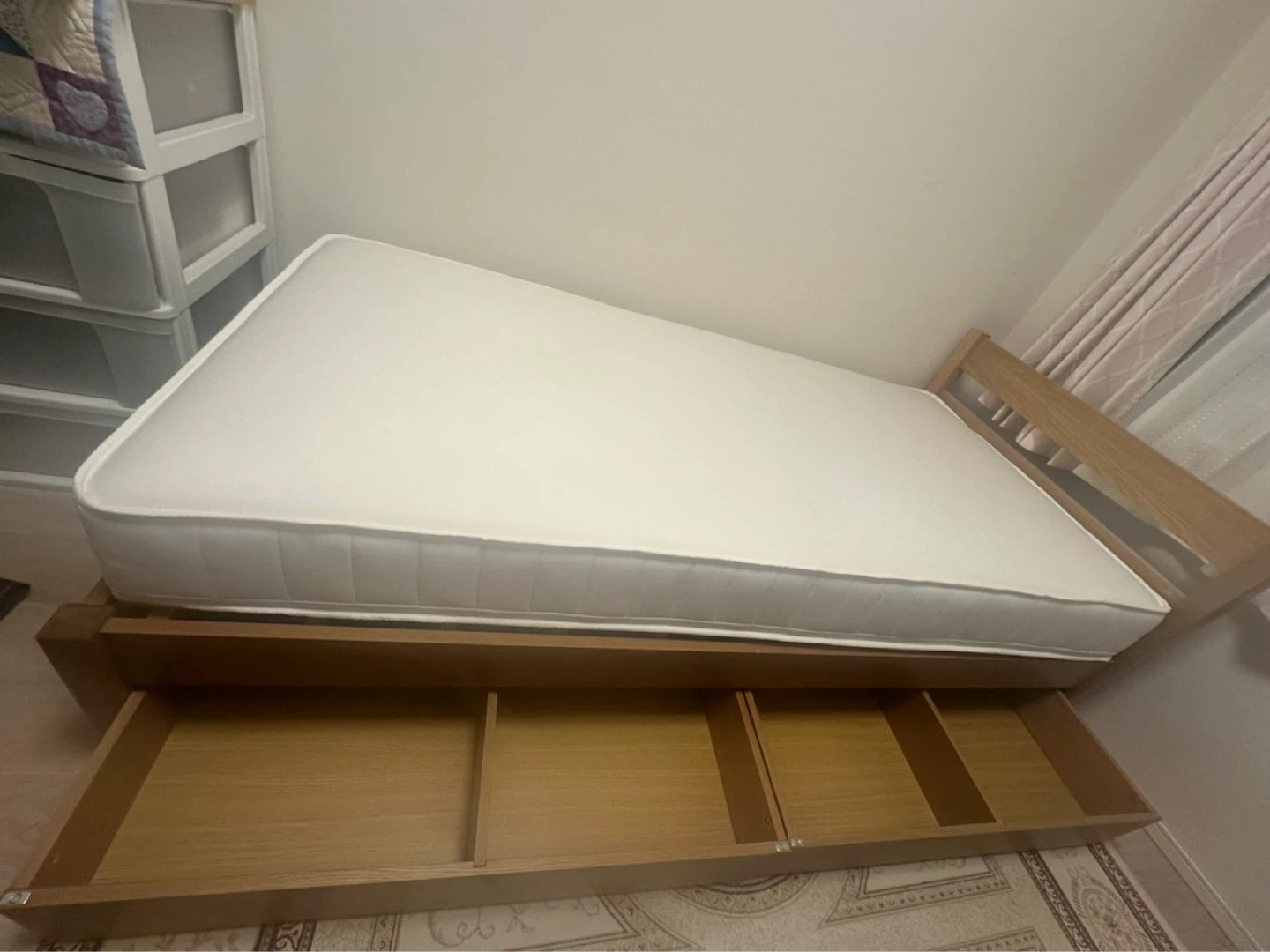 【美品・総額約10万】無印良品 木製シングルベッド・下収納・マットレス一式セット（武蔵小杉・直接引き取り）