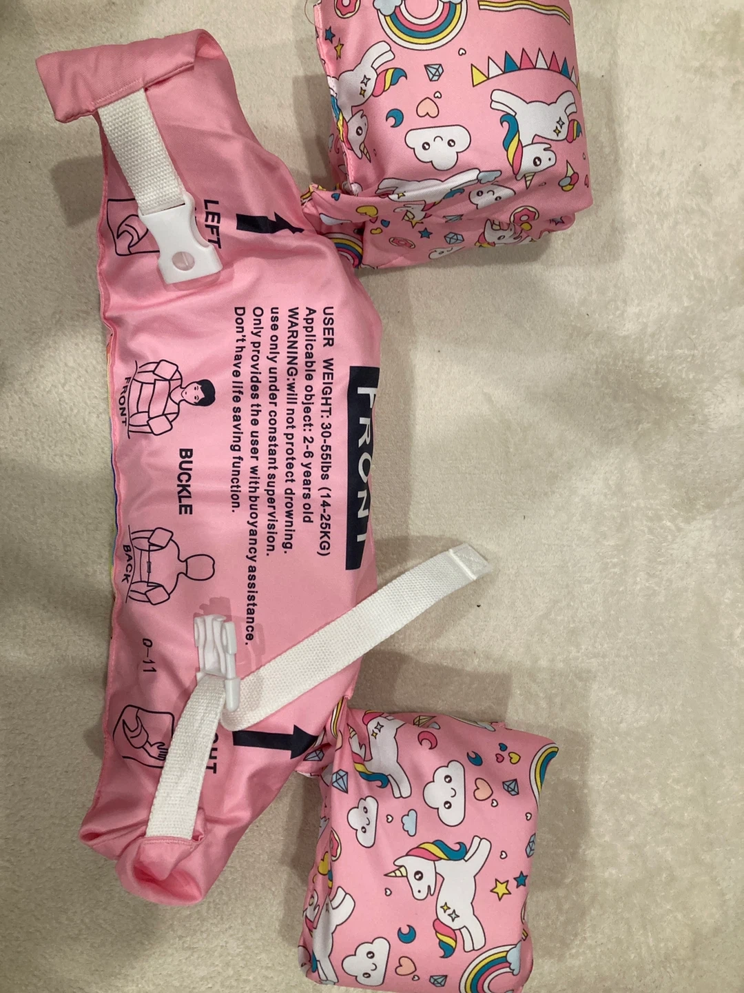 子供用 スイムベスト 浮力アームバンド ピンク ユニコーン
