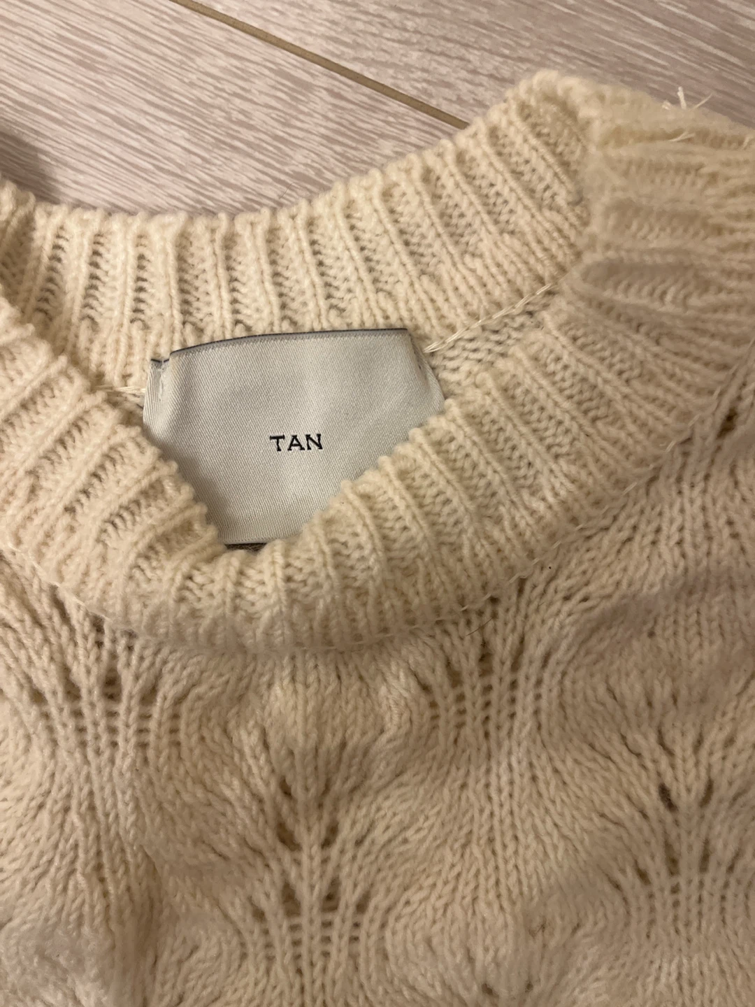 タン ニットベスト アイボリー Fサイズの写真2枚目