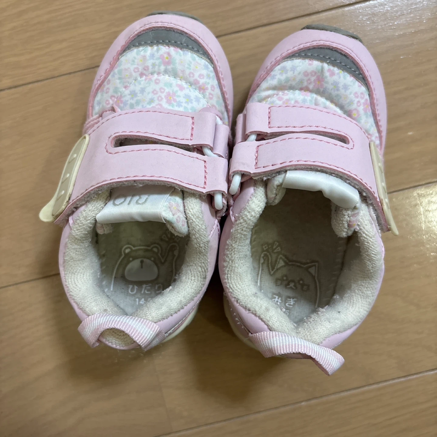 RIO ベビーシューズ 14.5cm ピンク 花柄の写真5枚目