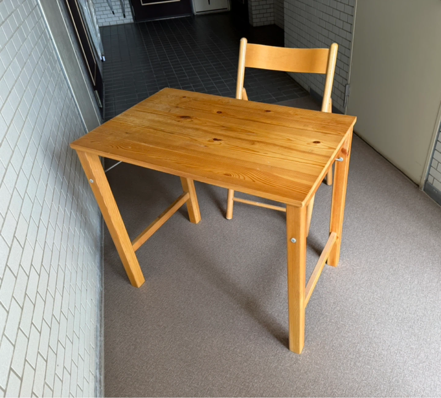 無印良品 パイン材テーブル 折りたたみ式