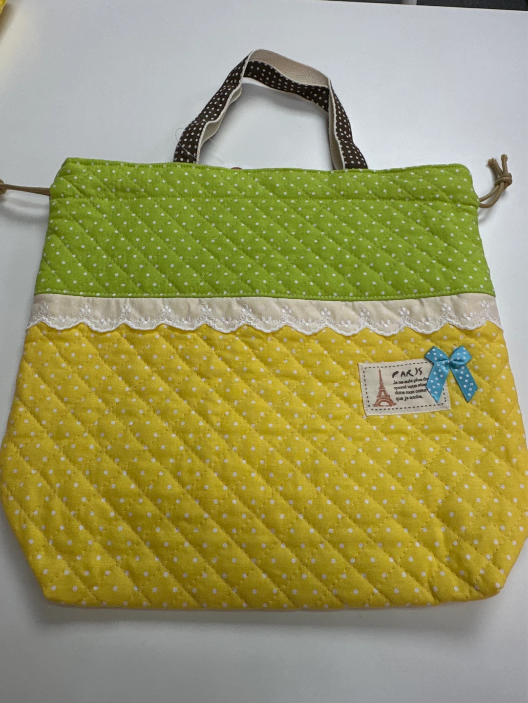 体育袋 体操着入れ ハンドメイド キルティング 104