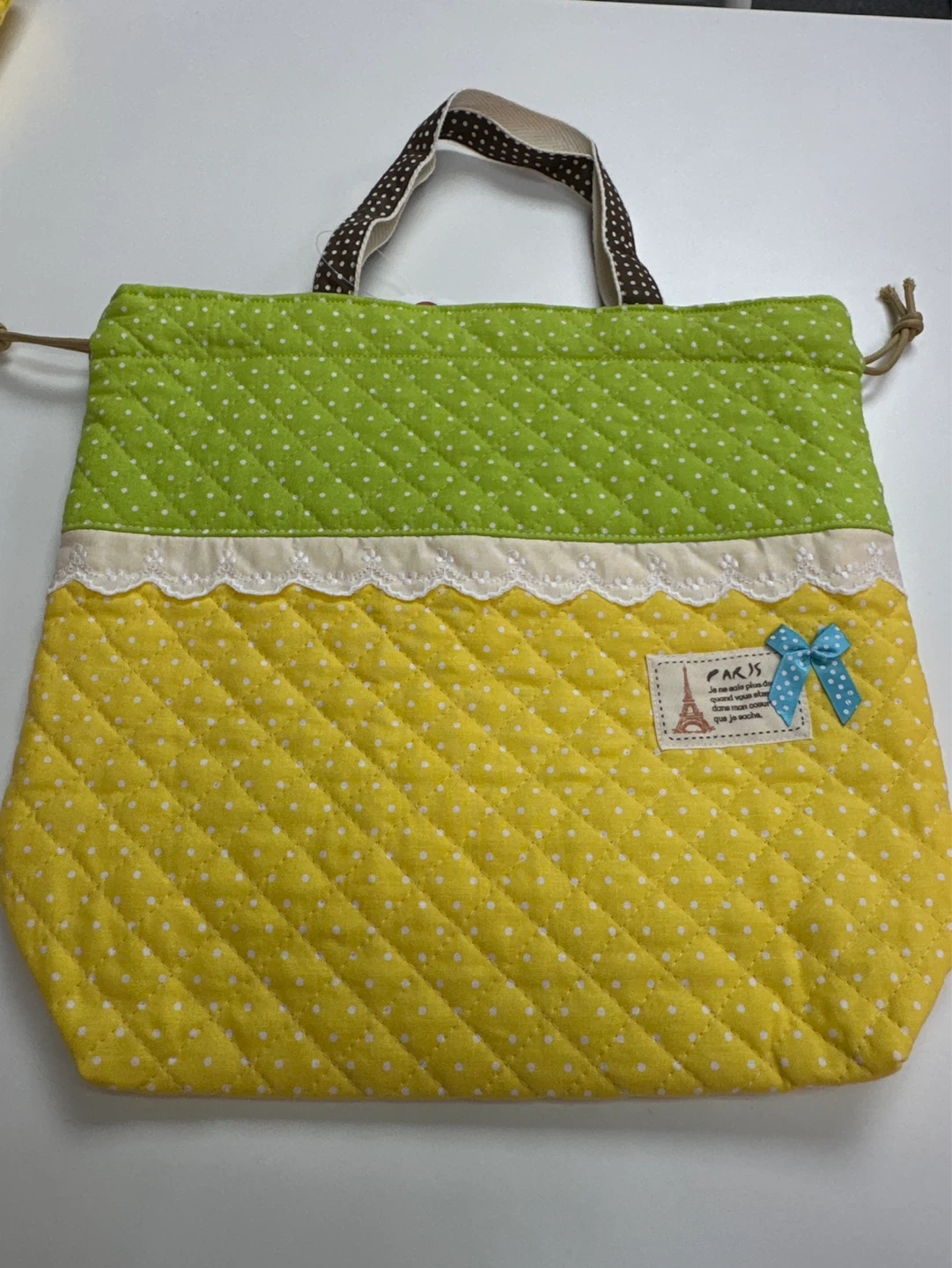 体育袋 体操着入れ ハンドメイド キルティング 104
