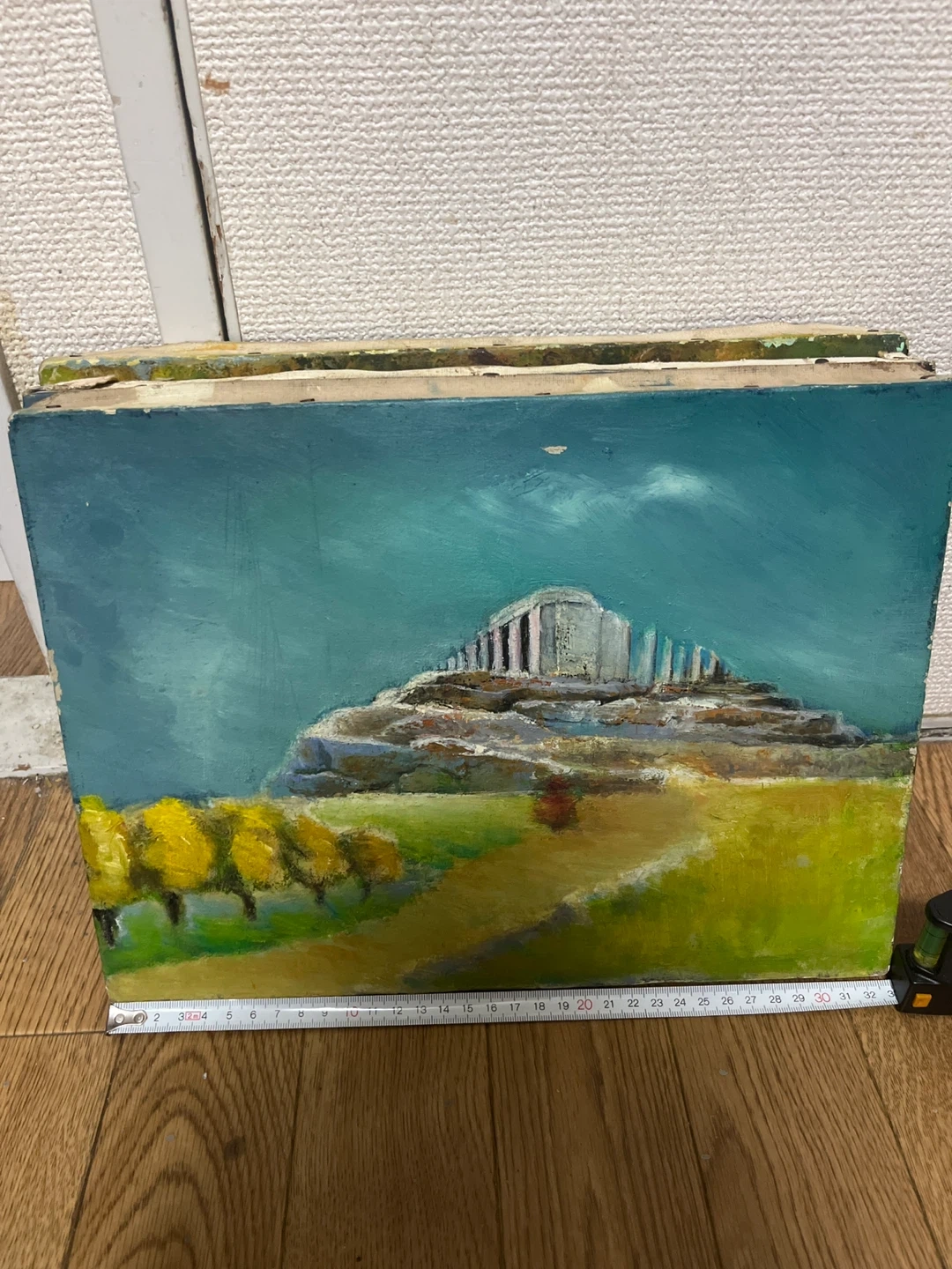 油彩画 風景画 遺跡 額なし