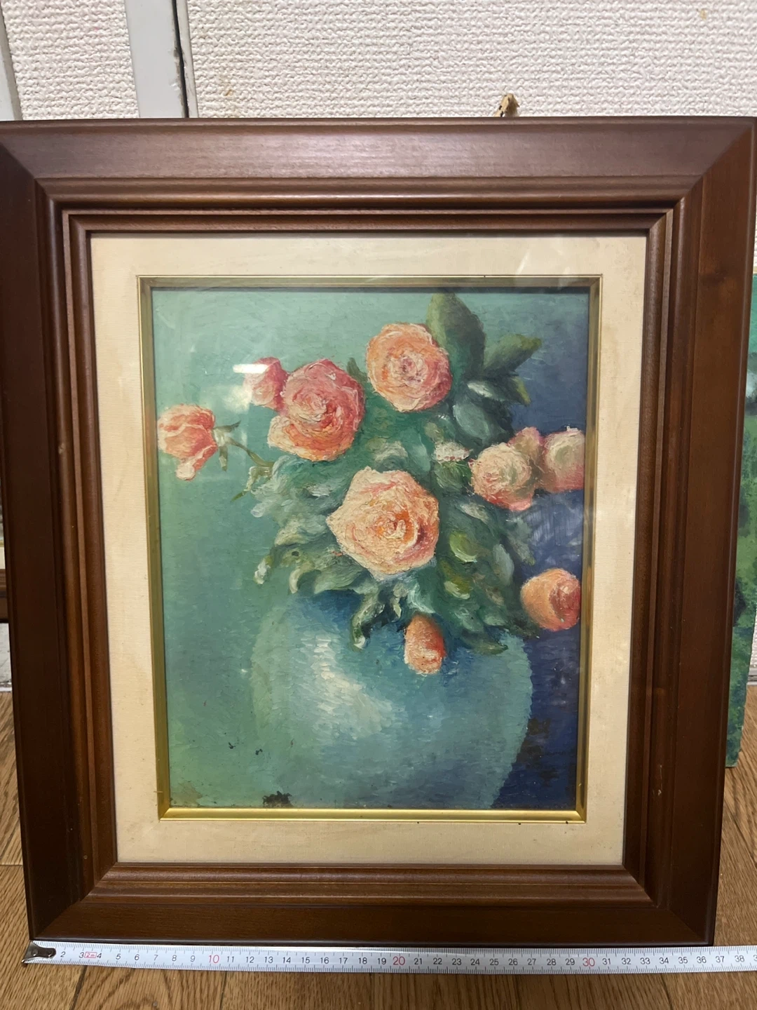 花瓶のバラ 油絵 絵画