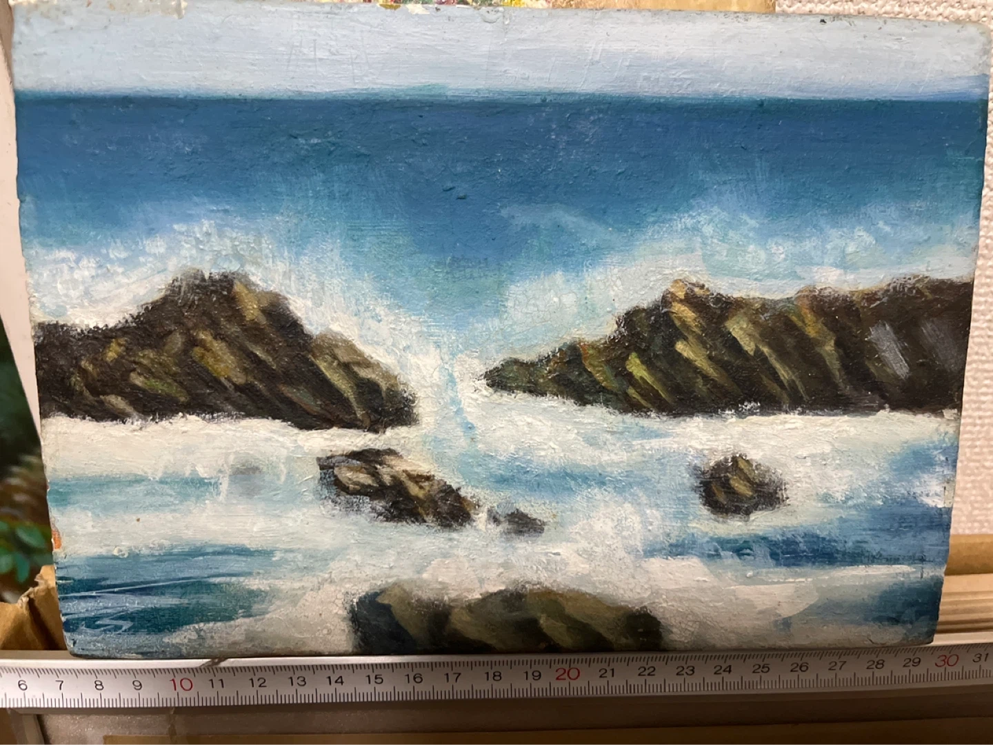 海景 油絵 アートパネル