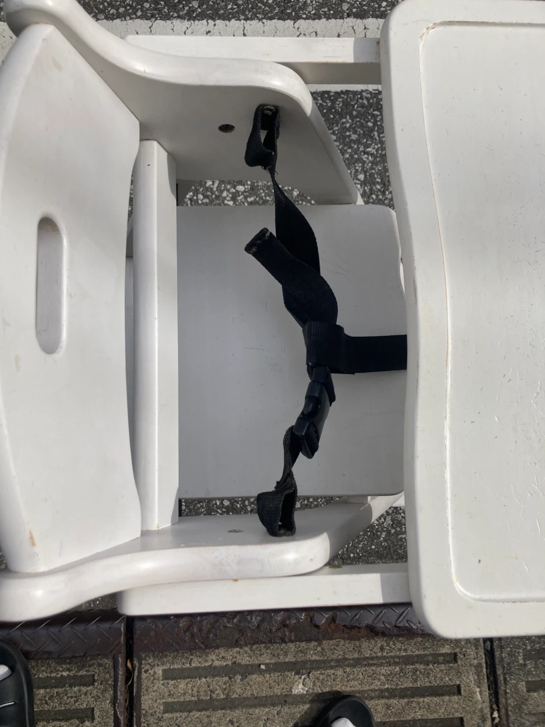 木製ベビーチェア ハイチェア 白の写真2枚目