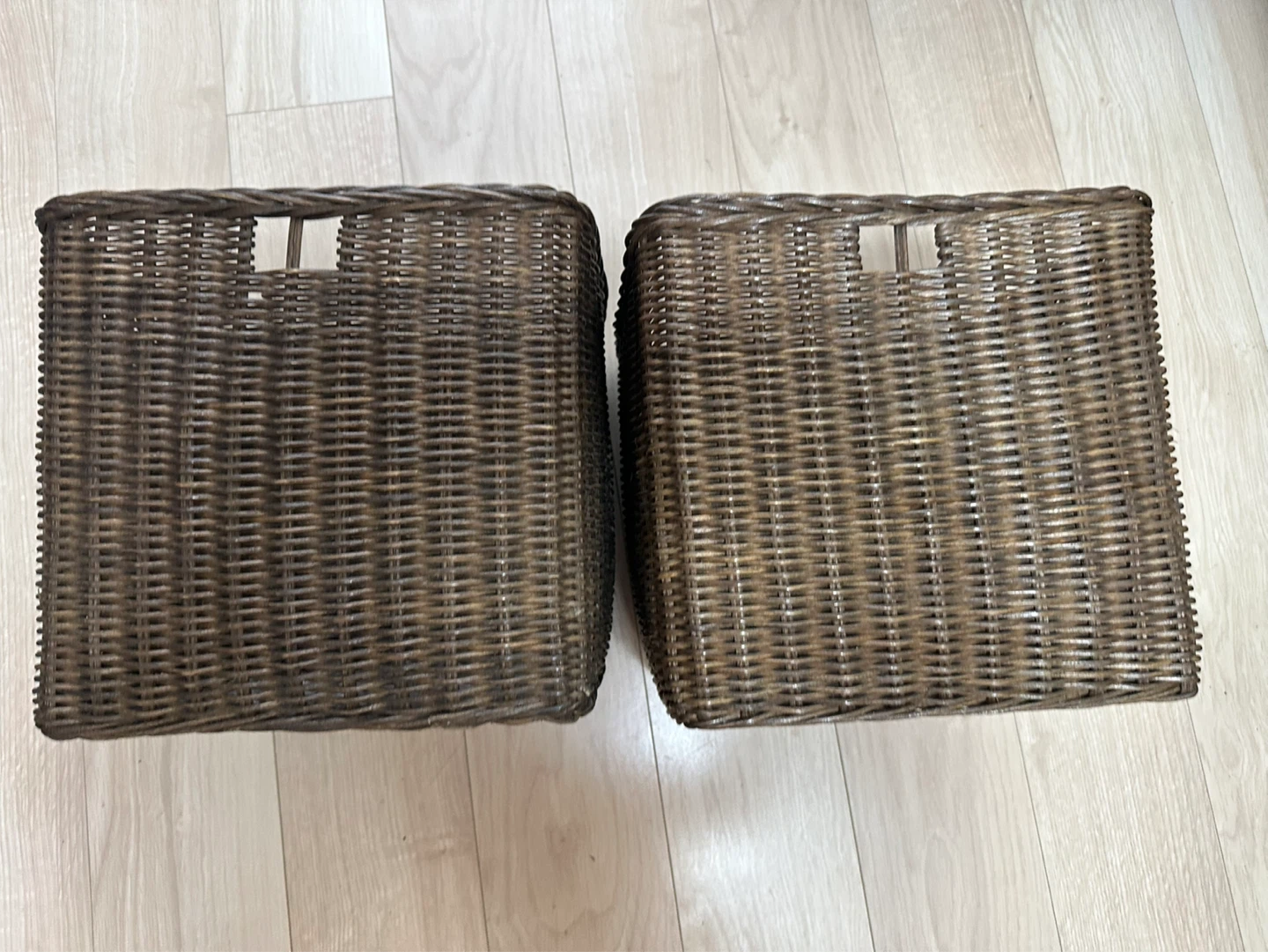 ラタン風バスケット 2個セット（1つでも可能）