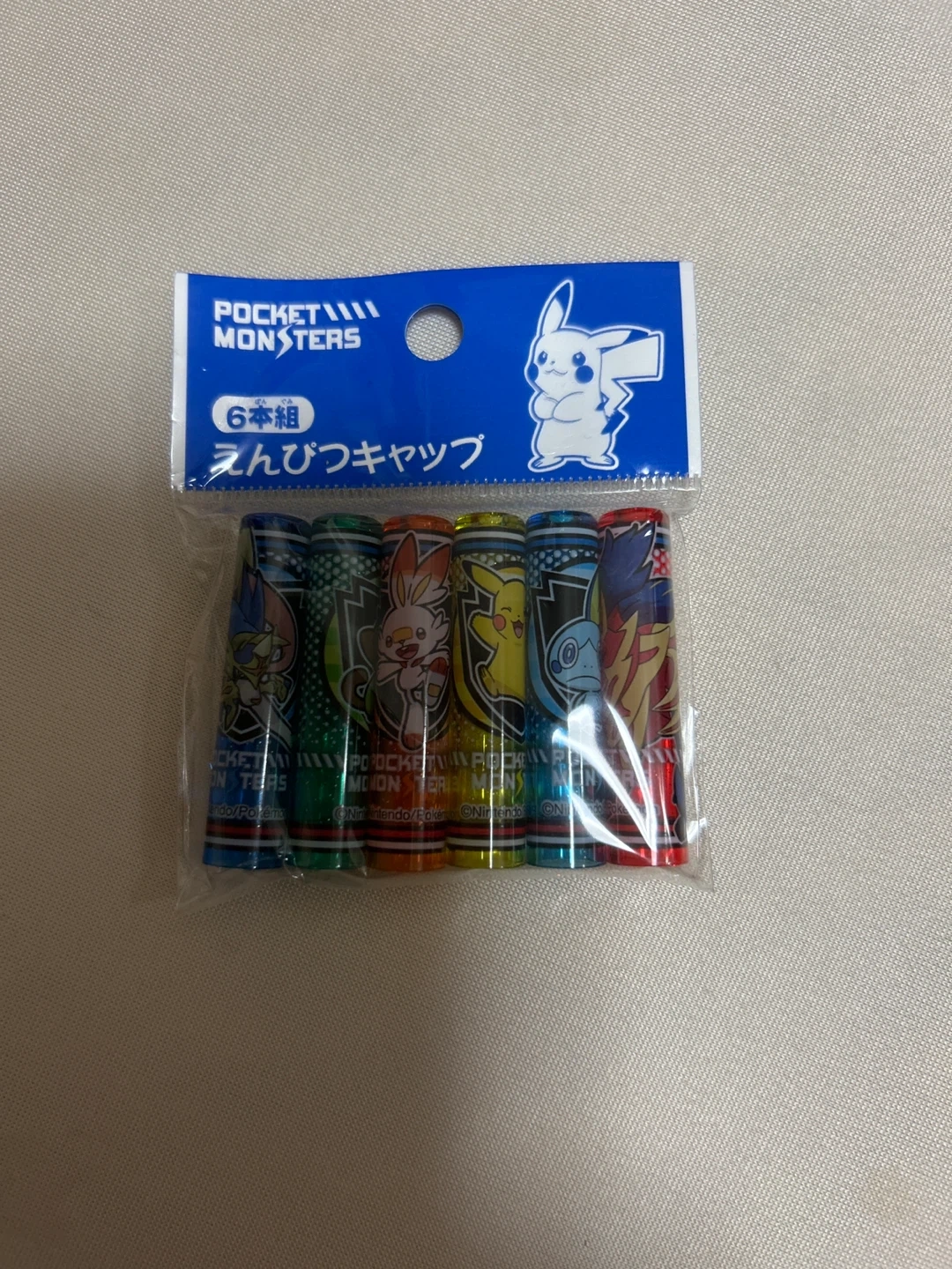 ポケットモンスター えんぴつキャップ 6本セット