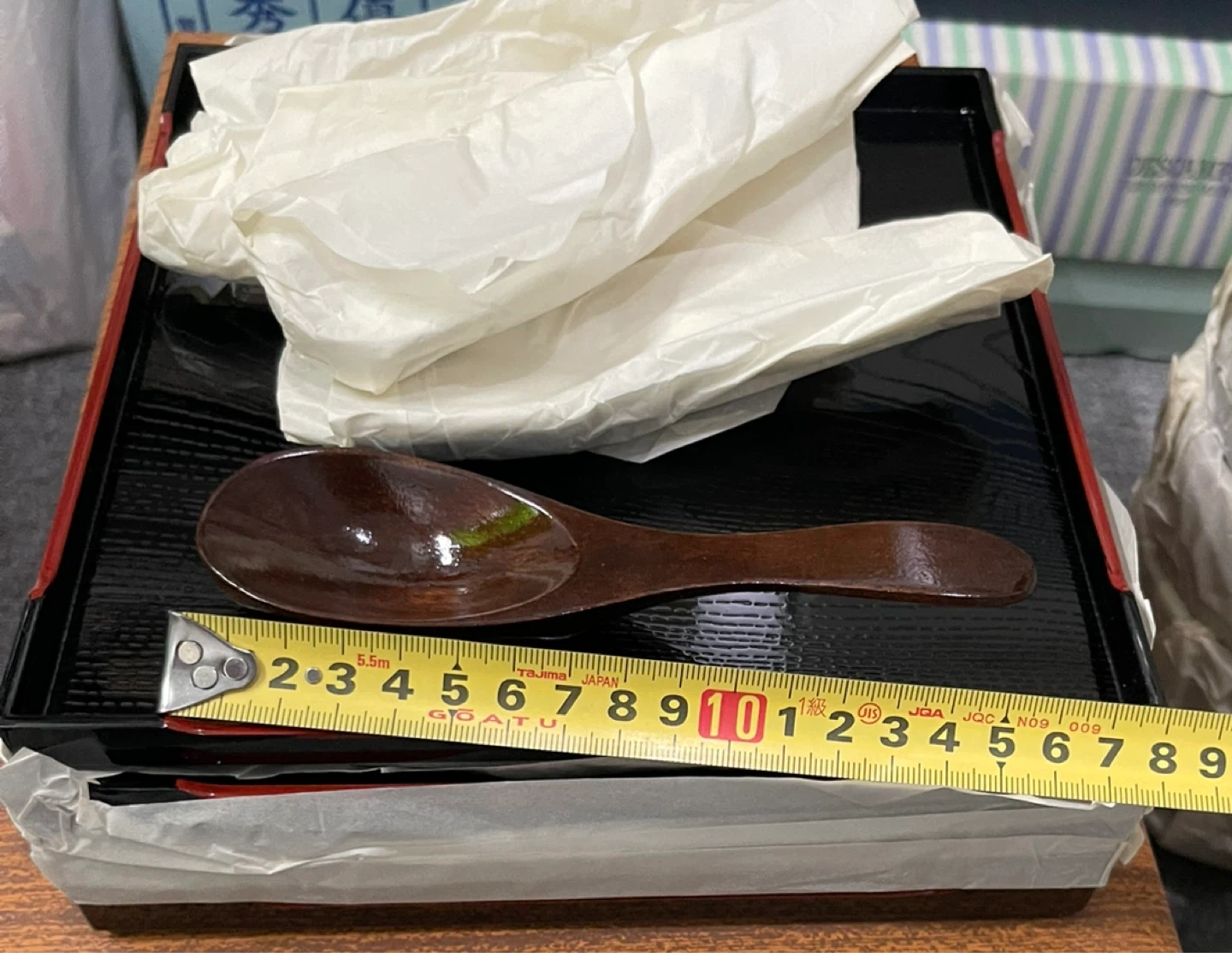 大和漆器工芸 お椀 大小5個ずつ 盆 レンゲ 5つ 全20個の写真8枚目