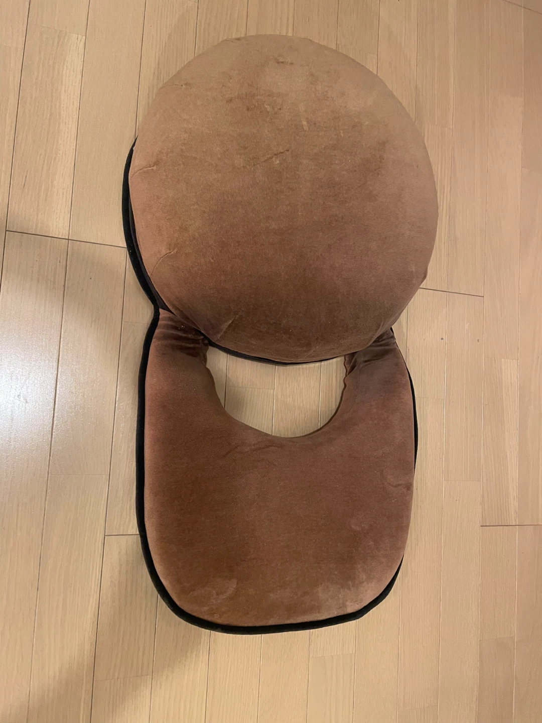 座椅子 ブラウン クッションの写真2枚目