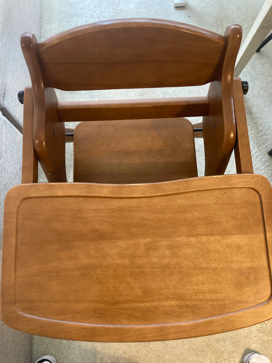 木製ベビーチェア ハイチェア テーブル付きの写真4枚目