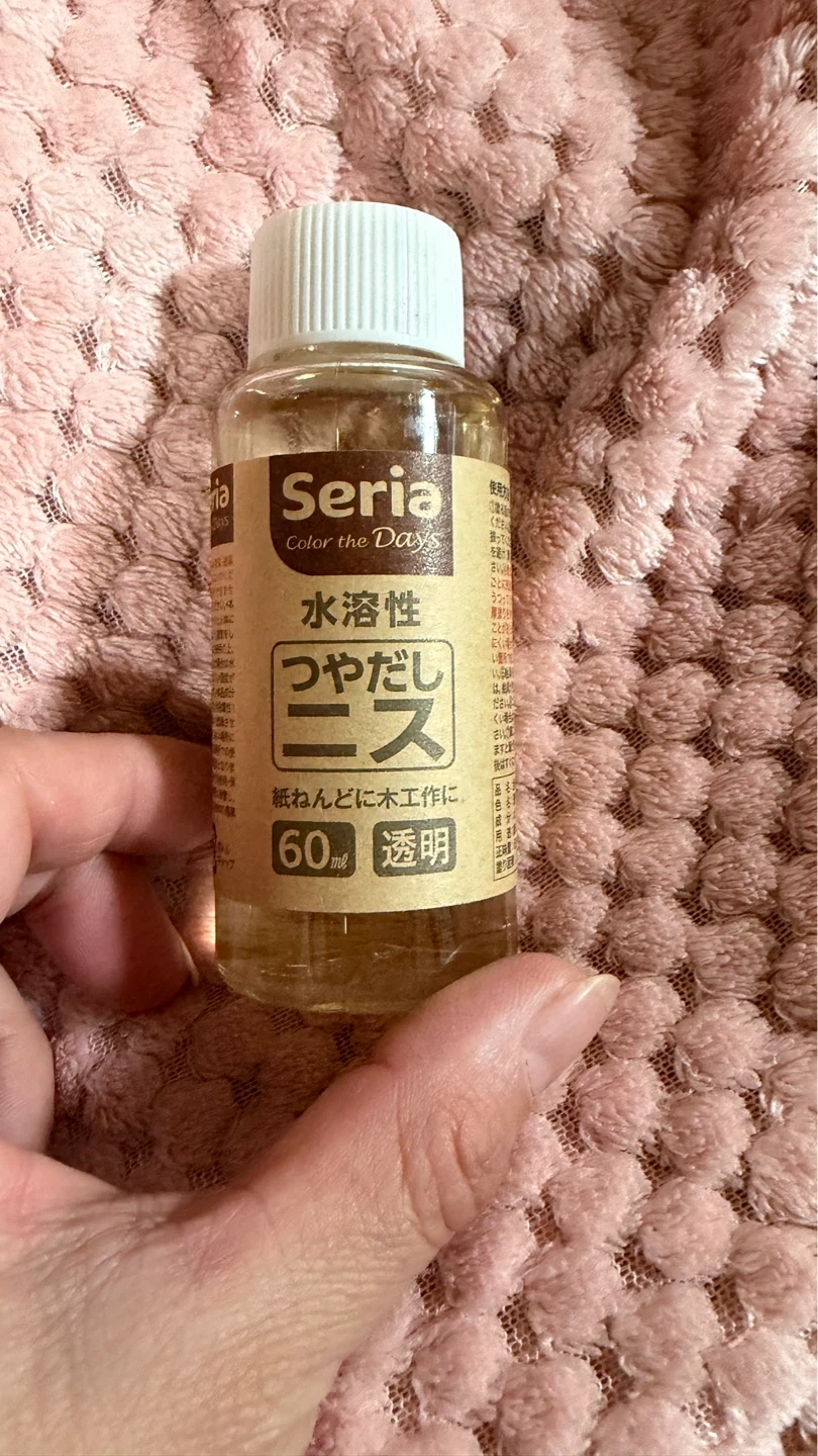 セリア 水溶性つやだしニス 60ml 透明