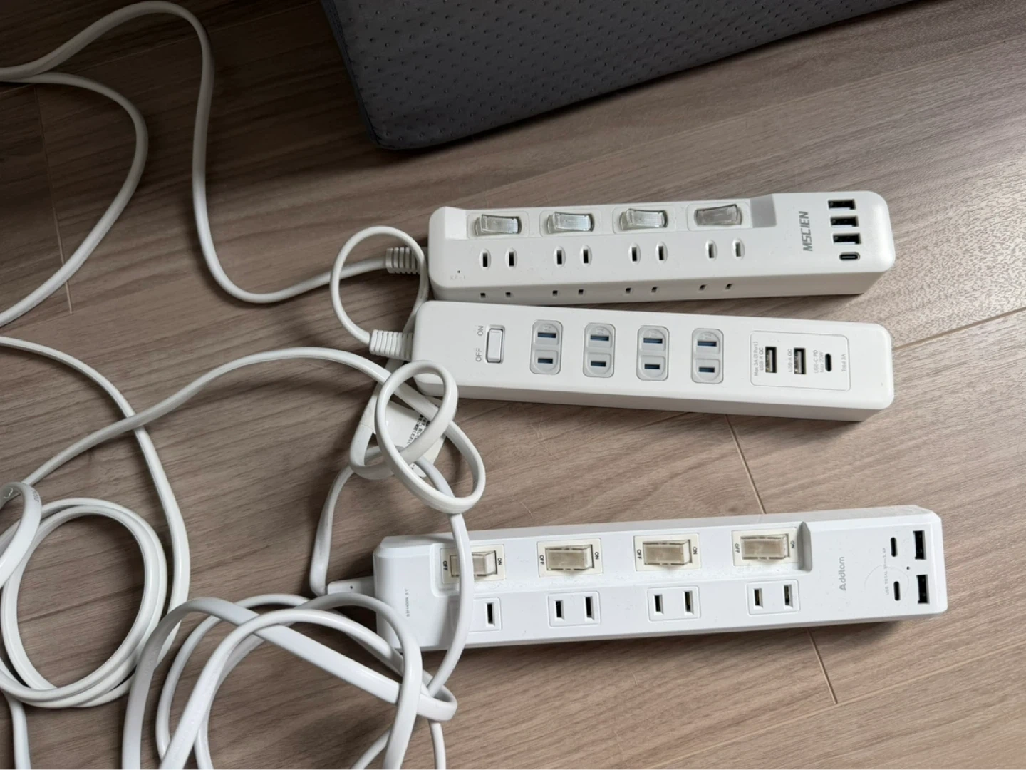USB・Type-C対応 電源タップ 3点セット まとめ売