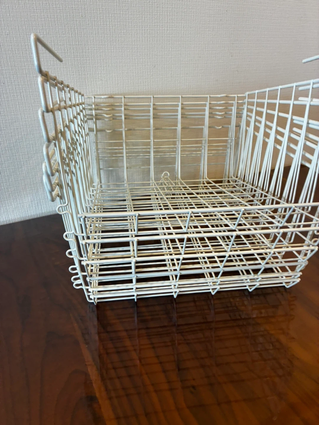 IKEA 棚下収納 ワイヤーバスケット 白　3個の写真4枚目