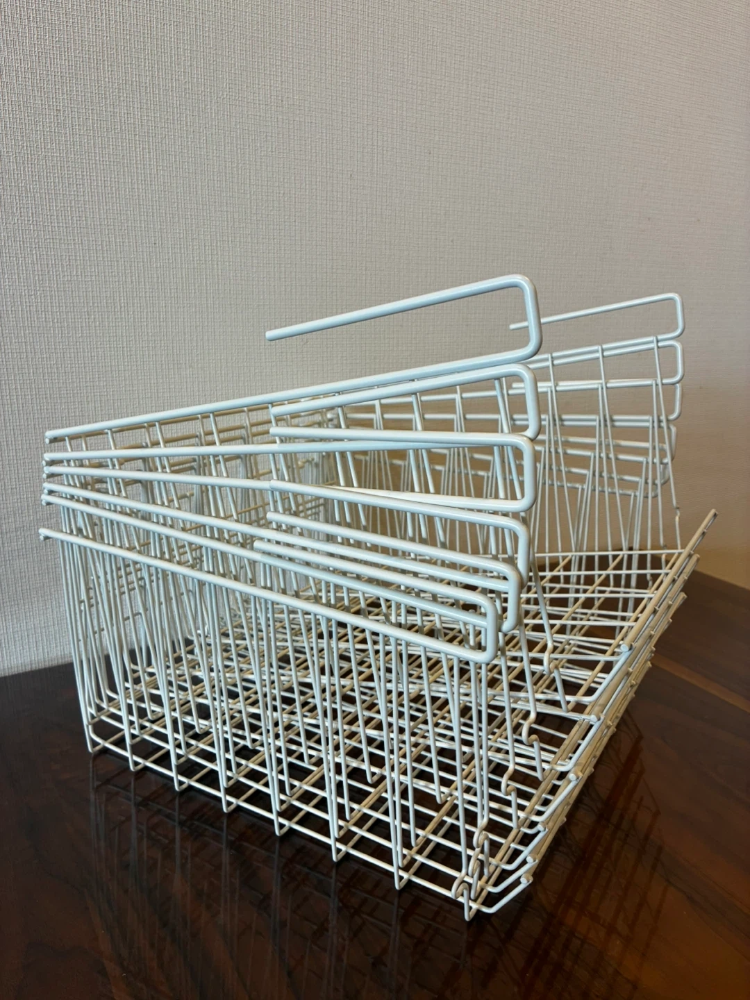 IKEA 棚下収納 ワイヤーバスケット 白　3個の写真6枚目