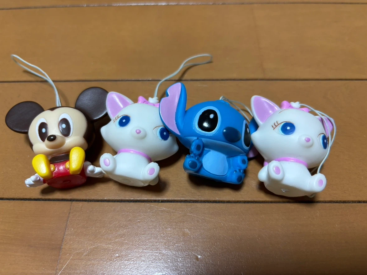 ディズニー キャラクター マスコット ストラップ 4点セット