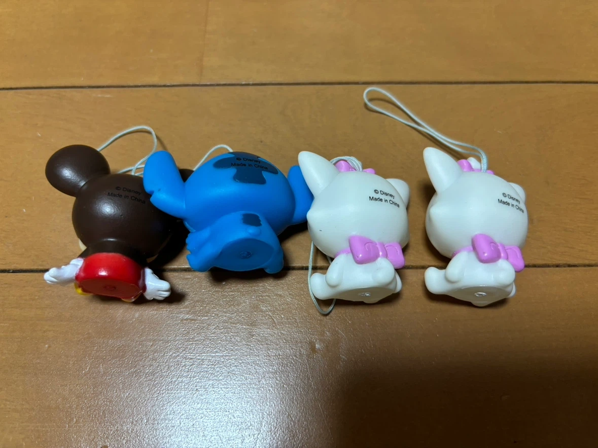 ディズニー キャラクター マスコット ストラップ 4点セットの写真2枚目