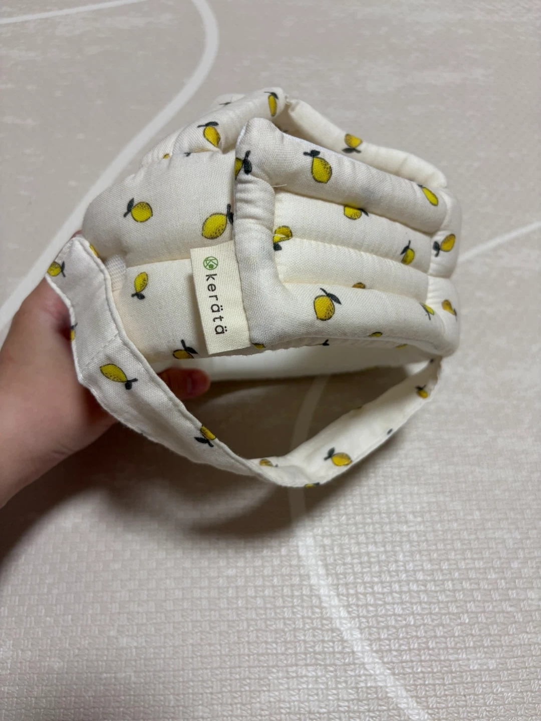 ケラッタ ごっつん防止ヘルメット レモン柄の写真2枚目