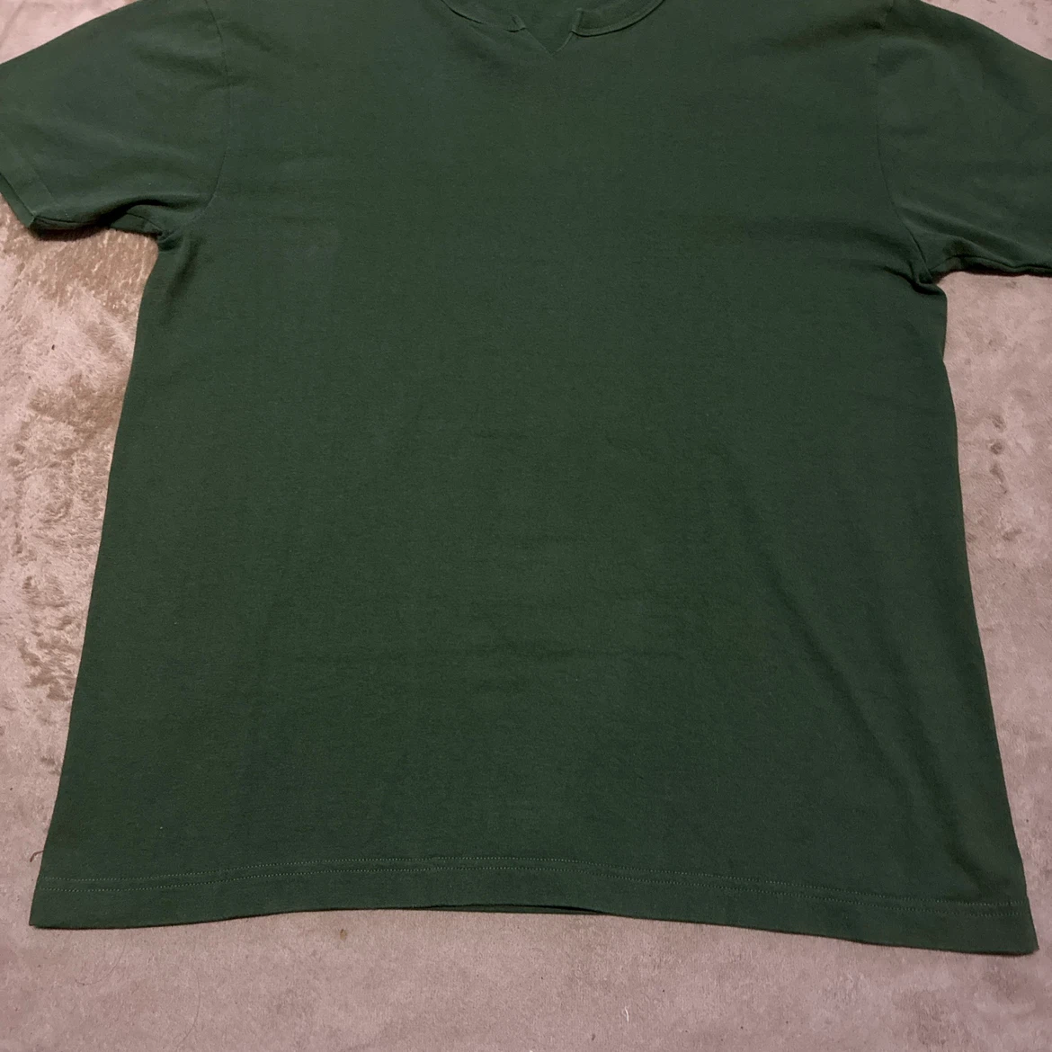 Hanes ヘンリーネック Tシャツ カーキ Lサイズの写真7枚目