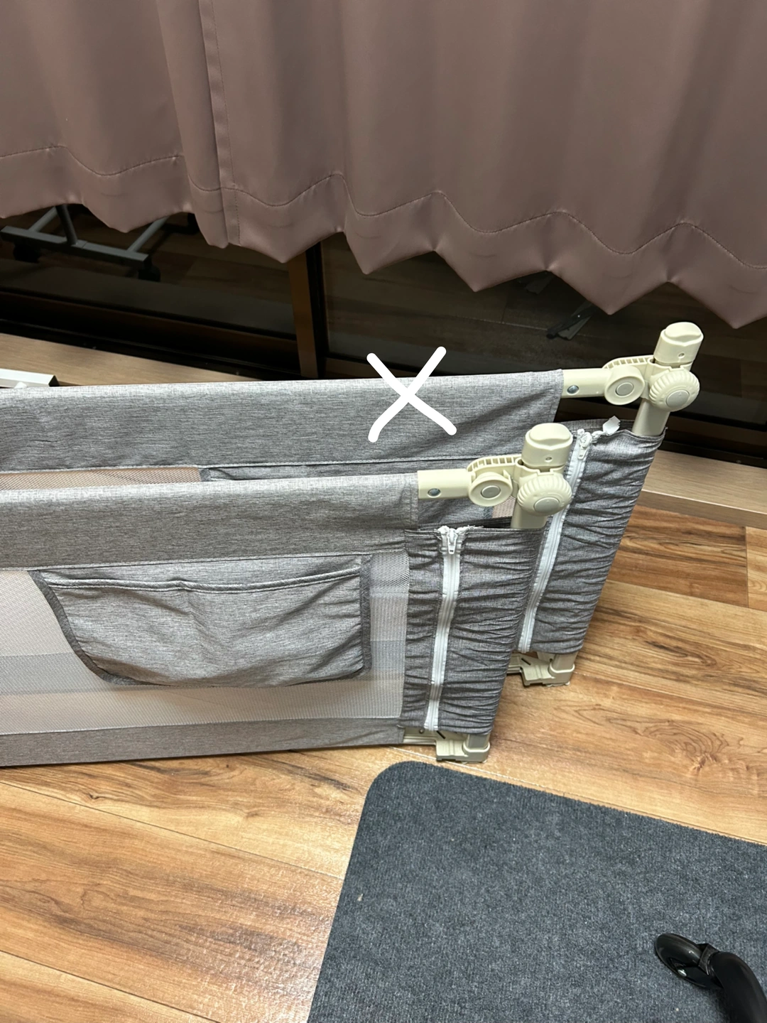ベッドガード グレー 転落防止柵の写真3枚目