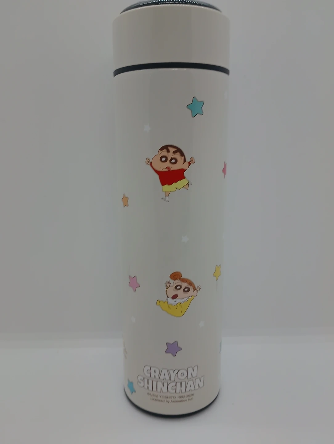 クレヨンしんちゃん 温度表示付きステンレスボトル 500ml  アイボリーの写真3枚目