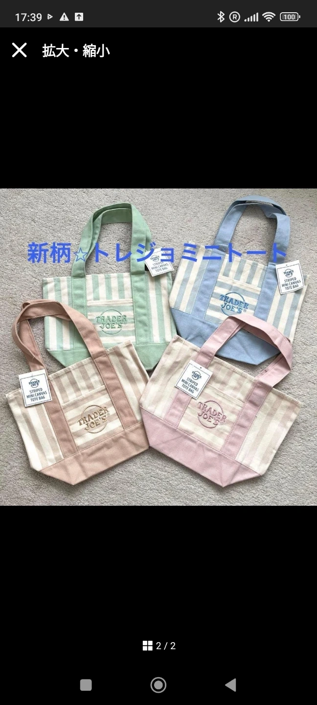 トレーダージョーズ ミニトート新作品の写真4枚目