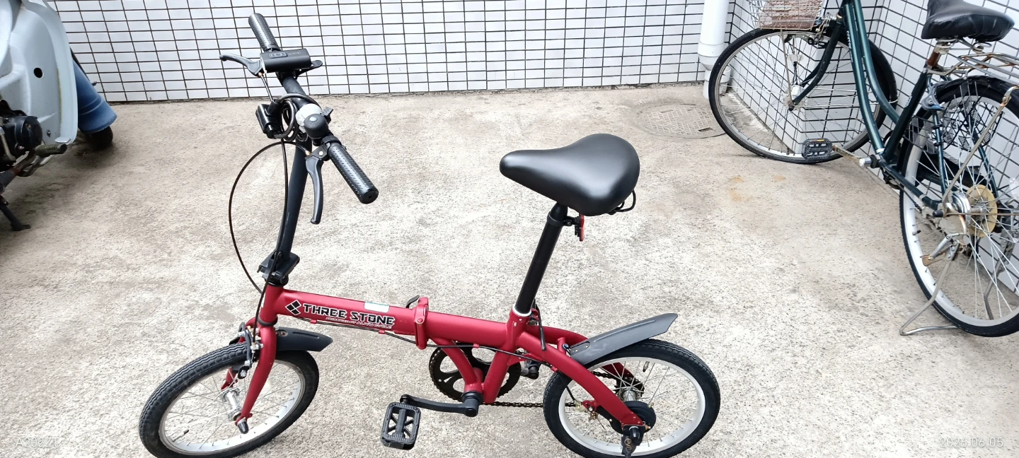 ６月中旬迄    価格相談して下さい        スリーストーン 折りたたみ自転車 赤の写真3枚目