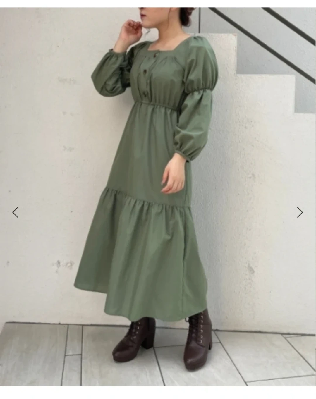 【新品未使用】レディース マジェスティックレゴン ワンピース カーキ M