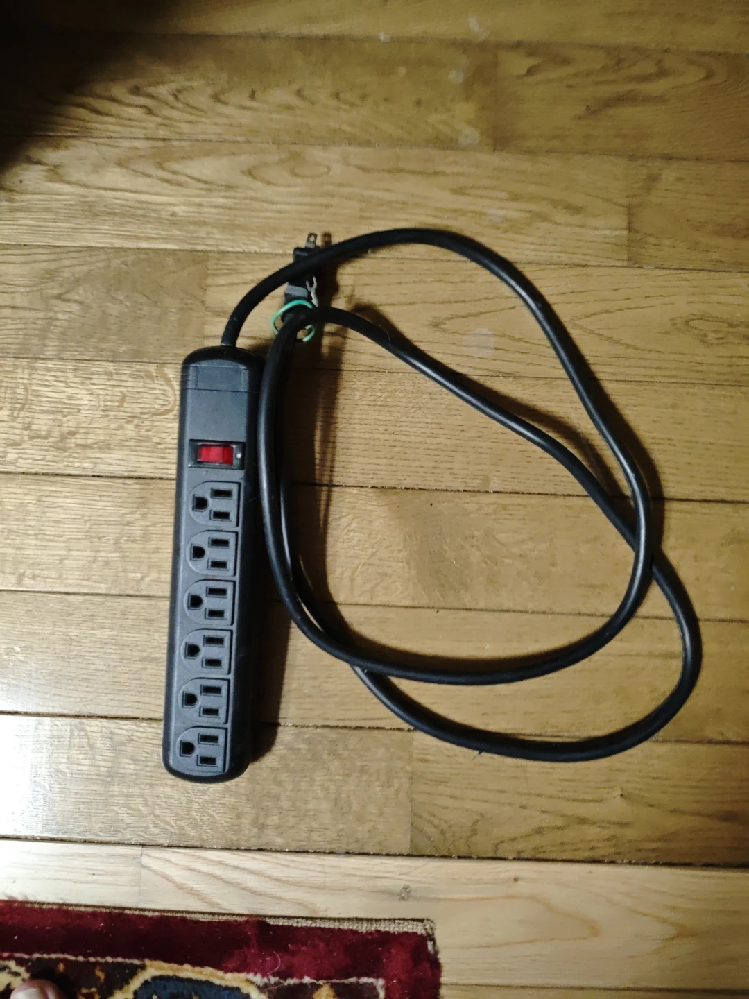 電源タップ 6口 スイッチ付き ブラック