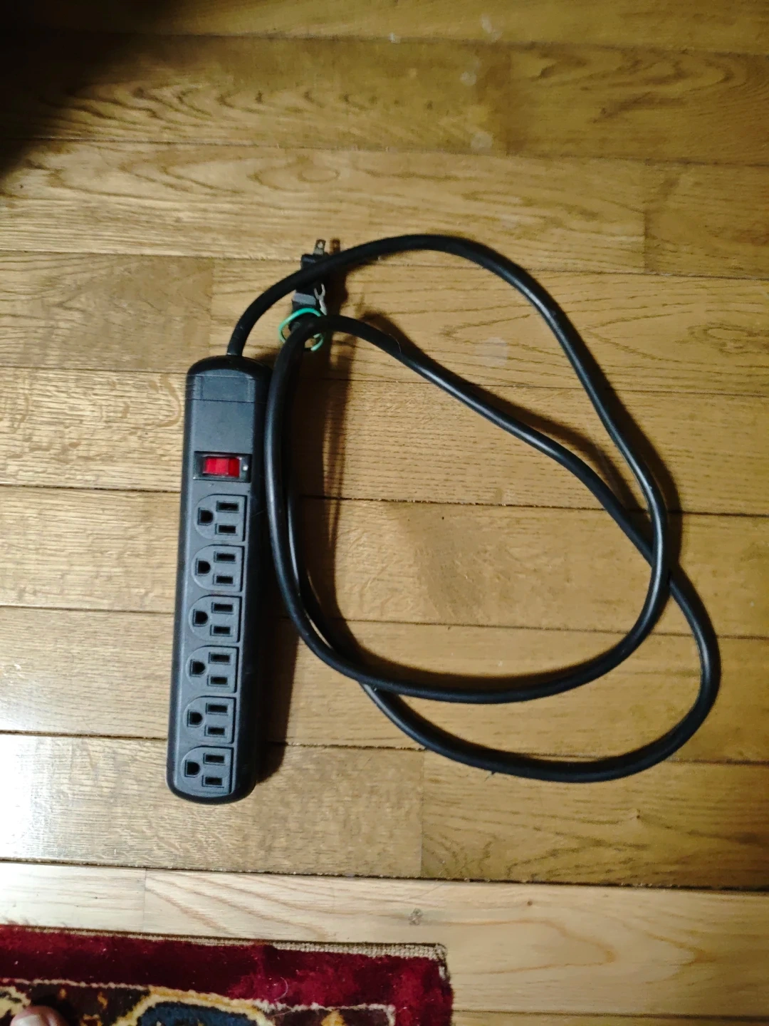 電源タップ 6口 スイッチ付き ブラック