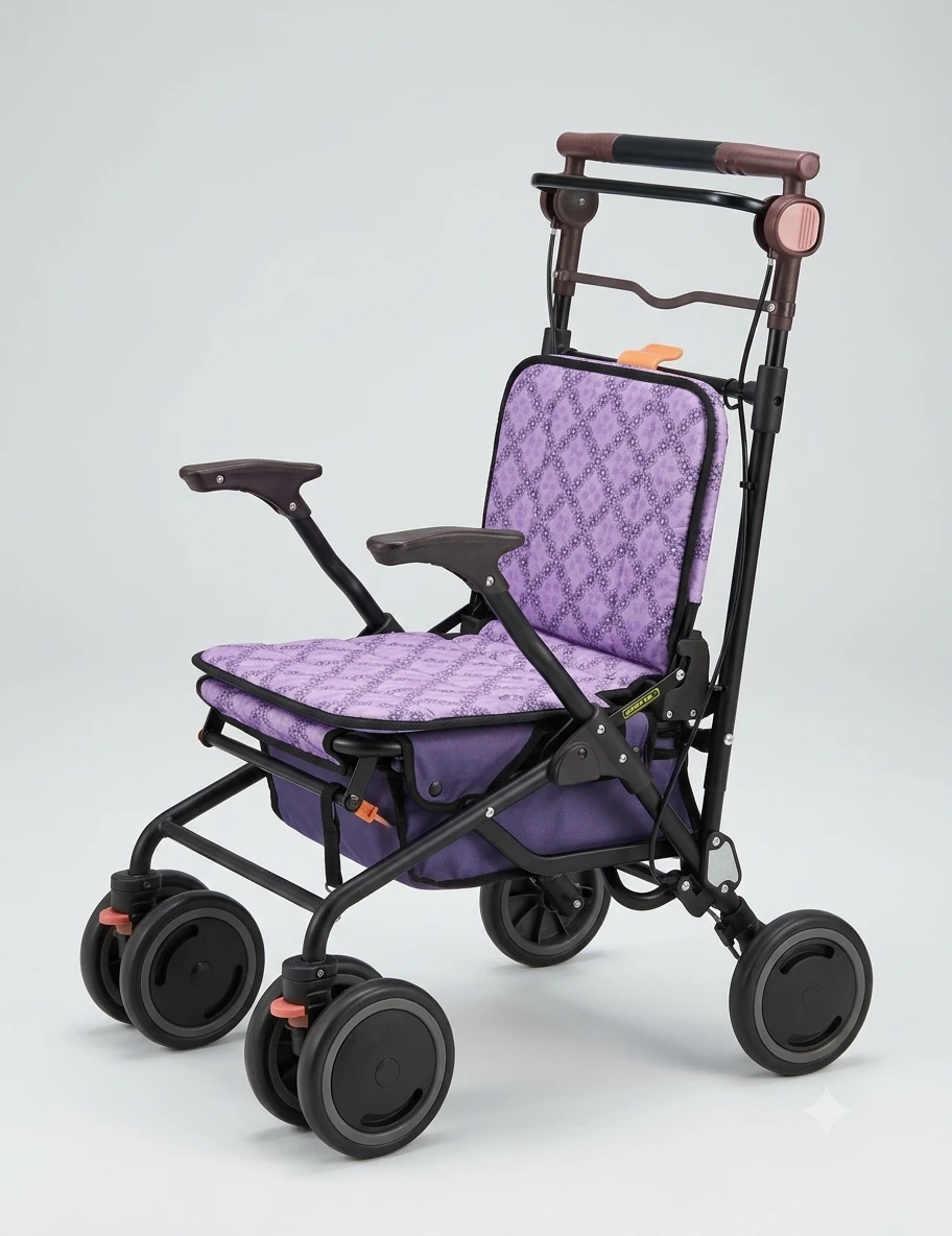 歩行車 シルバーカー パープル系