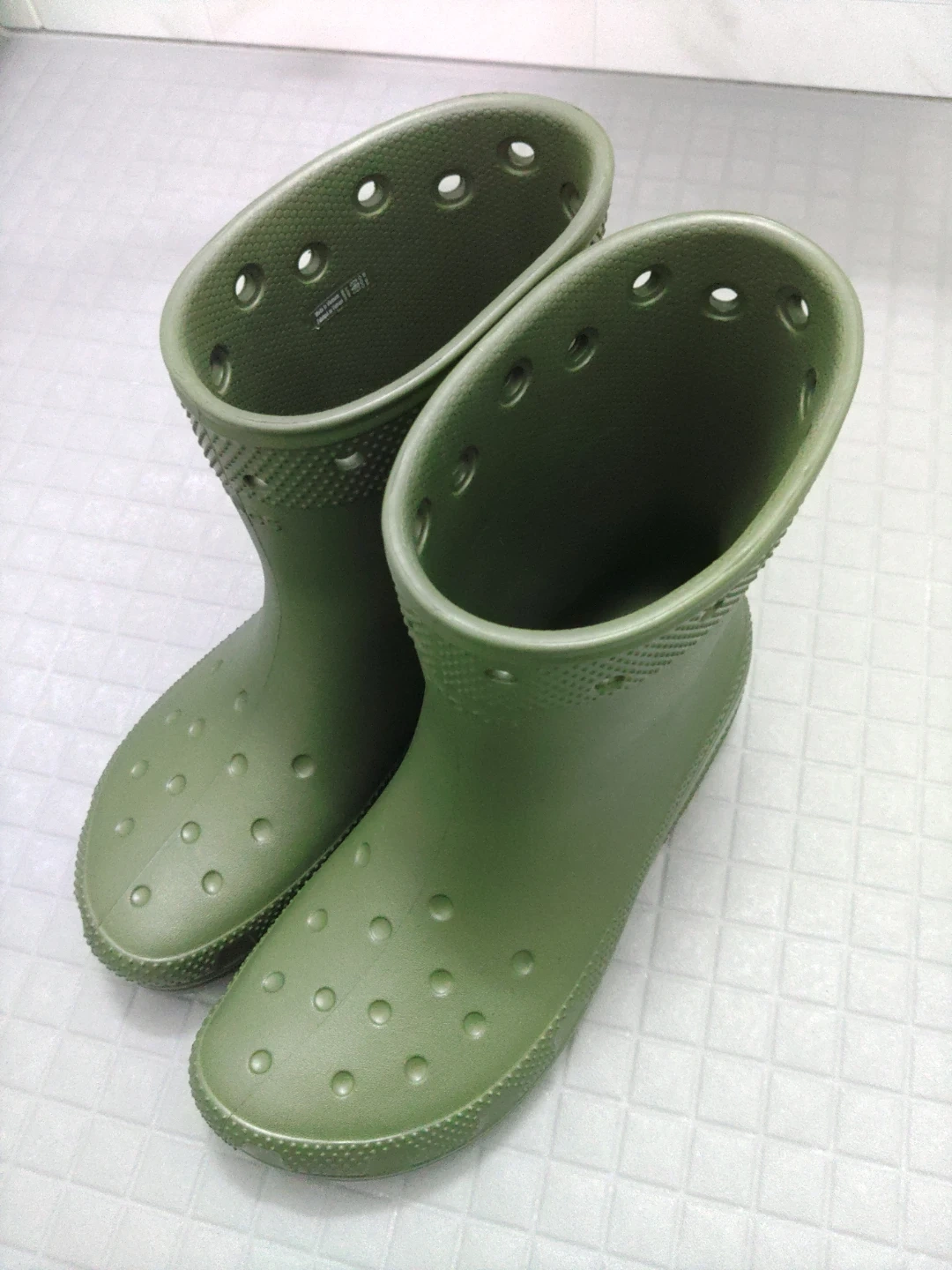 クロックス レインブーツ カーキ M8 W10