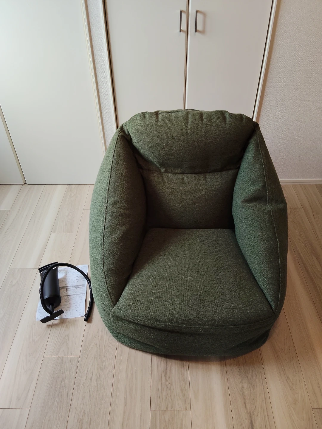 無印良品 空気でできたソファ 緑