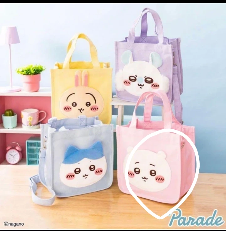 ちいかわ2Wayミニトートバッグ  ちいかわ ピンク