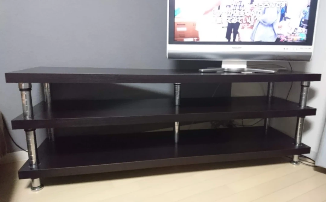 木製テレビボード (ダークブラウン)