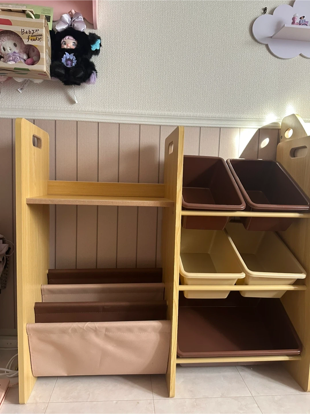 木製 おもちゃ収納ラック お片付け棚