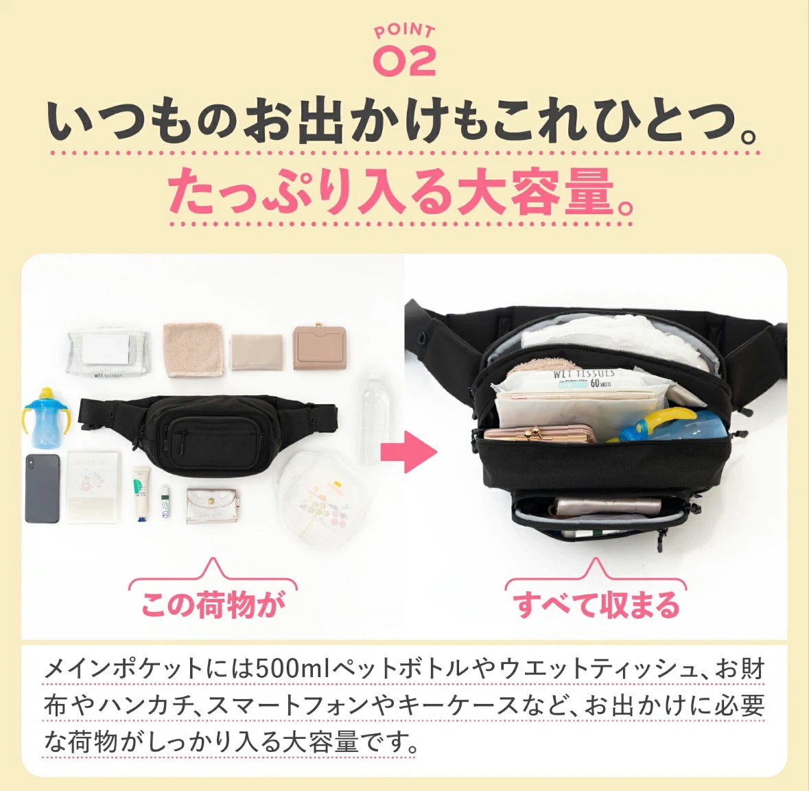 ポムル 2WAYヒップシート ボディバッグの写真7枚目