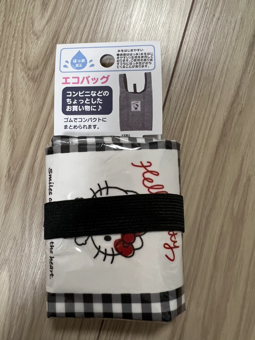 新品⭕️サンリオ ハローキティ エコバッグ S チェックの写真2枚目