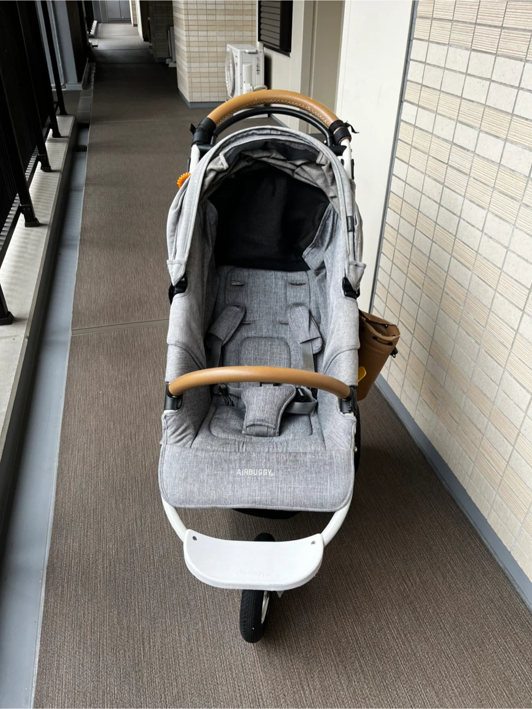 エアバギー ベビーカー グレーの写真2枚目
