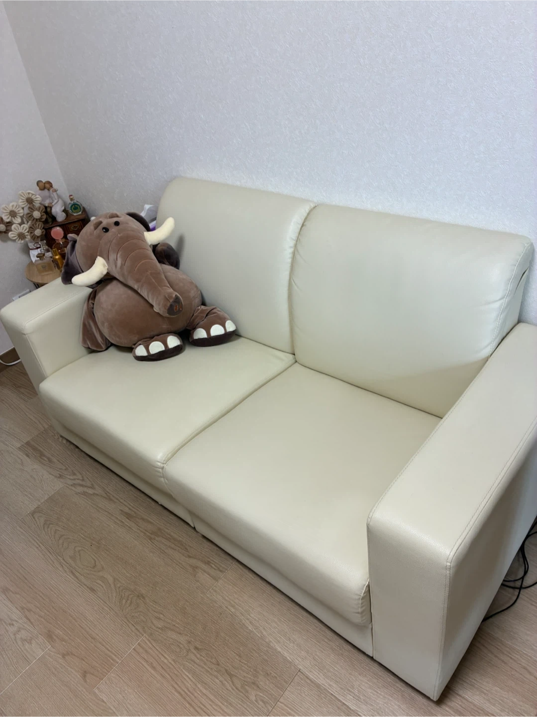2人掛けソファ アイボリー