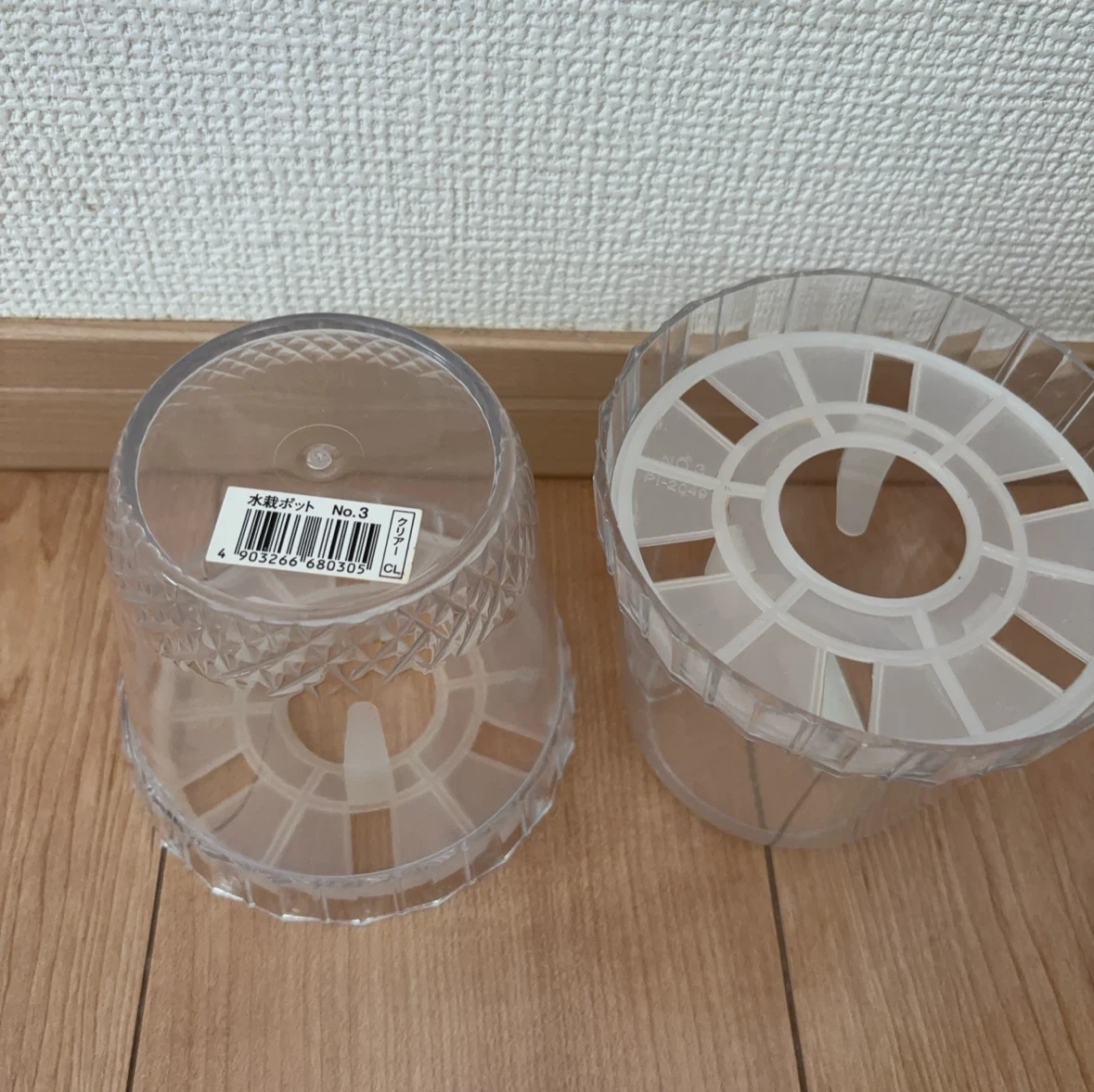 水栽培ポット No.3 クリア 2個セットの写真2枚目