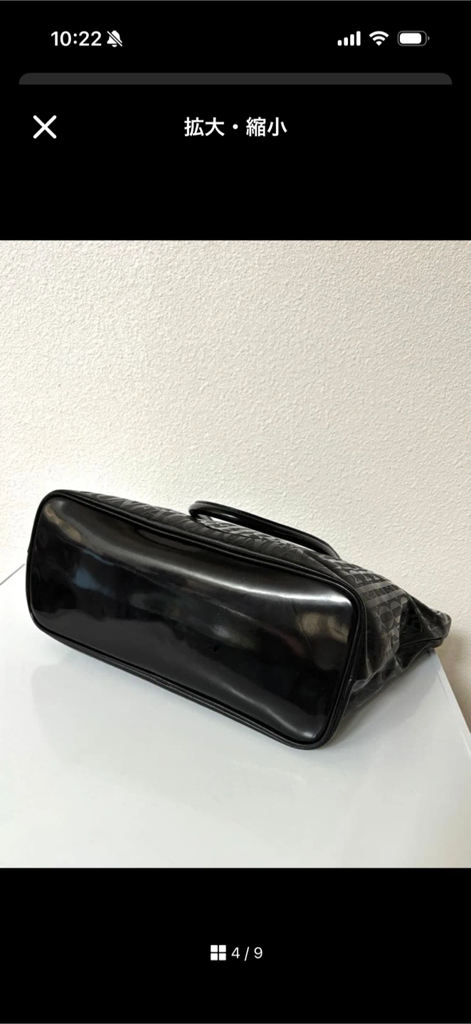 フォション ブラックエンボスロゴトートバッグの写真4枚目