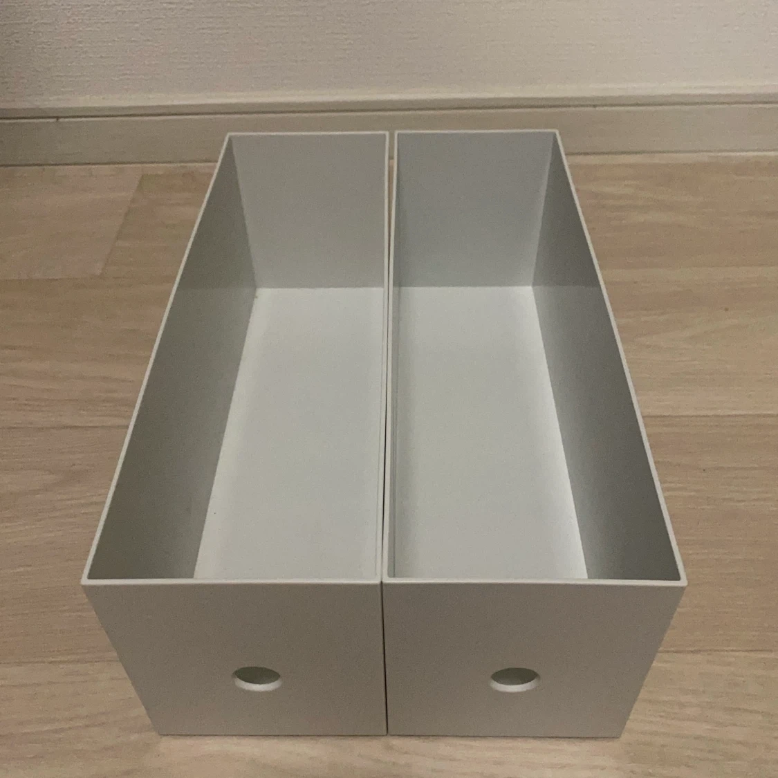 無印良品 ファイルボックス スタンダードタイプ1/2 ホワイト 2個セットの写真2枚目