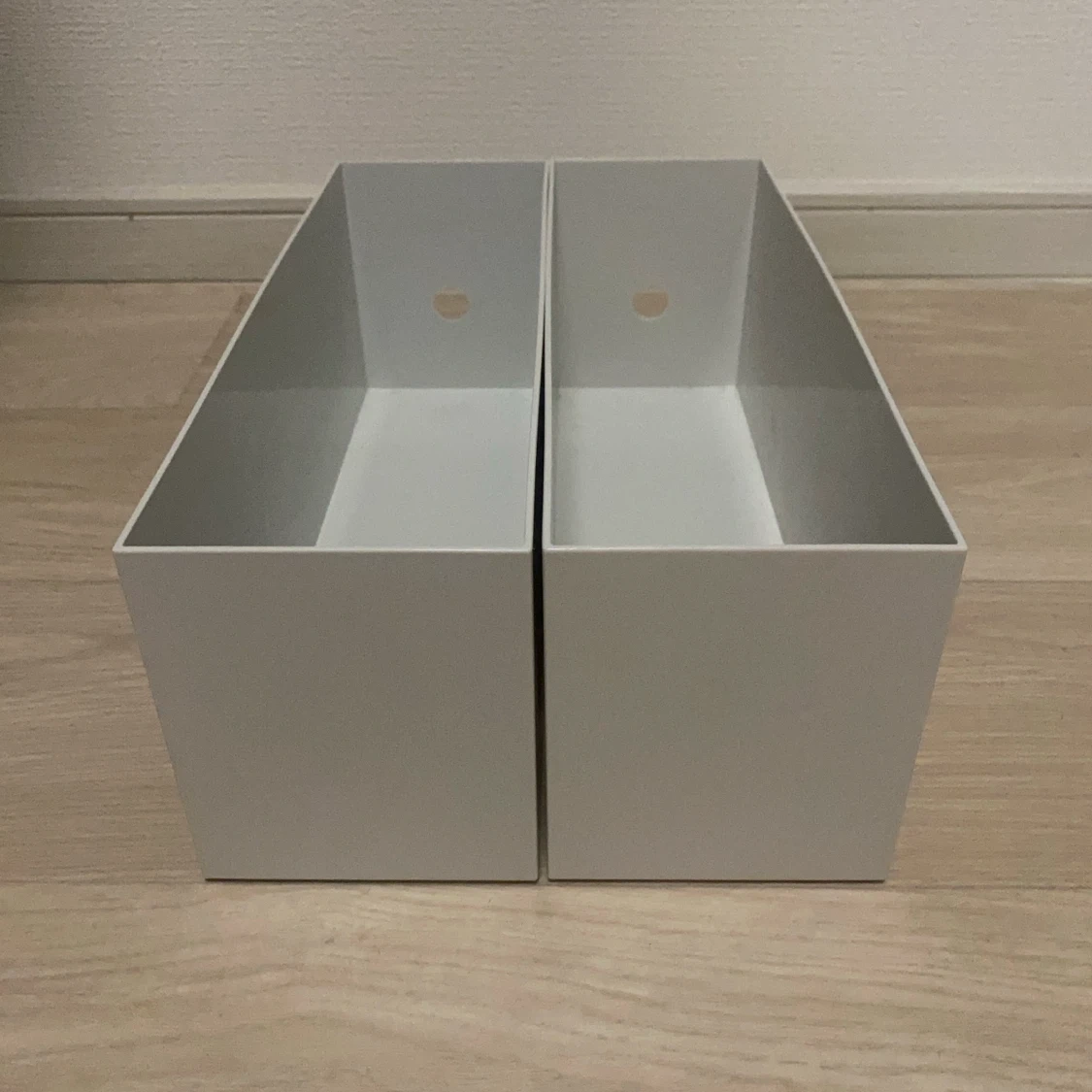 無印良品　ファイルボックス スタンダードタイプ1/2 ホワイト 2個セットの写真3枚目